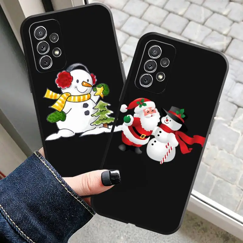 Santa Sleigh Tree Phone Case For Samsung M 10 11 20 21 30 31 51 S Prime S5 6 S6 S9 S8 S7 Edge Black Soft Silicone Cover