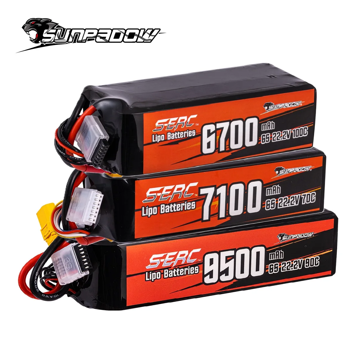 

SUNPADOW Lipo 6S 9500 мАч Аккумулятор 22,2 В 90C Софткейс с вилкой XT90 для разъема RC Desert Сельскохозяйственная радиоуправляемая модель Гоночное хобби