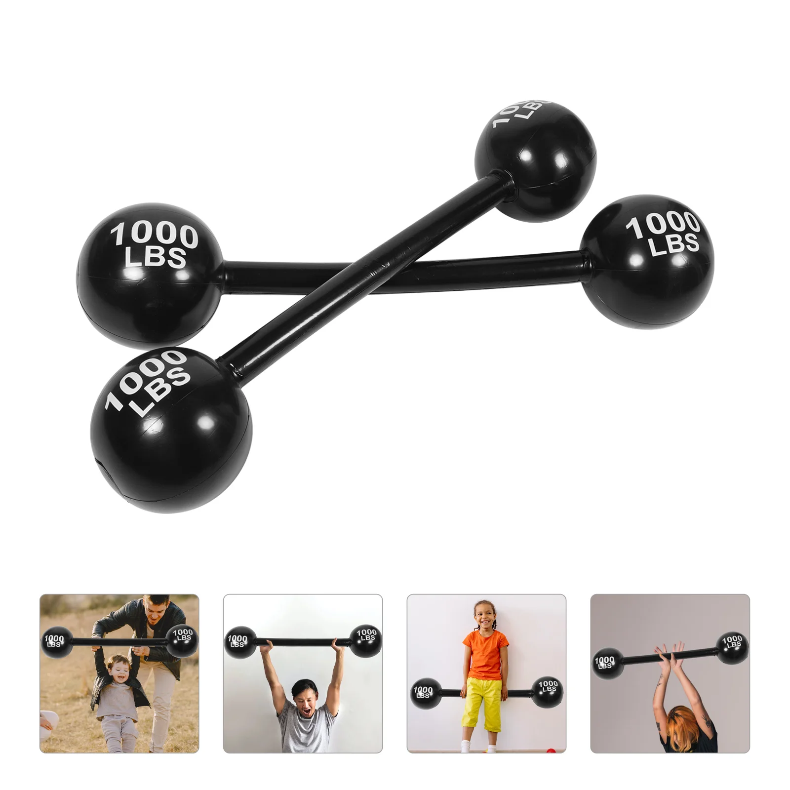 2 PCS Childrens Toys Children’s Barbell Party Props Inflatable Sports Thickening