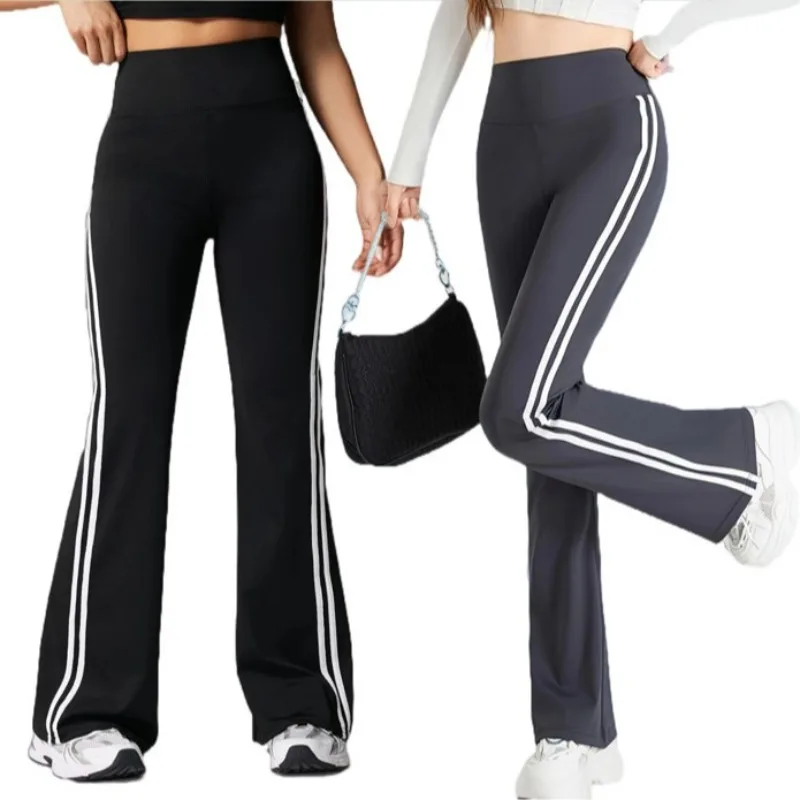 

Women's High Waisted Yoga Leggings Booty Lifting Striped Bell-bottoms Leggings Gym Outdoor Running Fitness Wear Stretch Flared