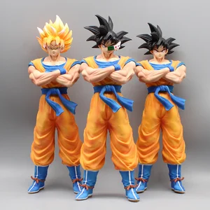 نموذج شخصية أنيمي دراغون بول ، مجموعة تمثال كبيرة ، جوكو ثلاثة أوضاع ، زخرفة طاولة ، ألعاب مزخرفة ، هدايا ، 30 سم أعلى 12 مبيعات Goku بالحجم الكامل - No3