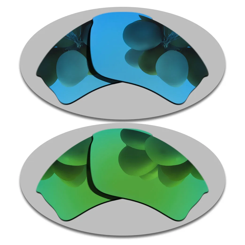 

Sky Blue&Green Lenses Replacement For-Oakley Half Jacket XLJ Polarized Sunglasses