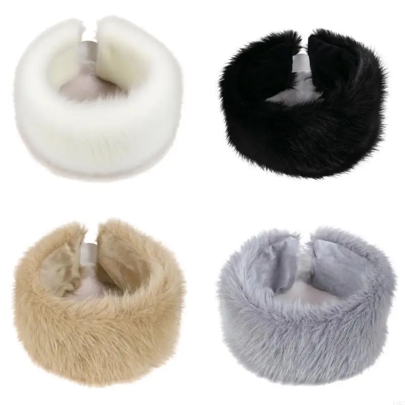 

F3KC толстые плюшевые повязки на голову, шляпа, ветрозащитная повязка для волос, зимняя теплая удобная шапка, 2 шт.