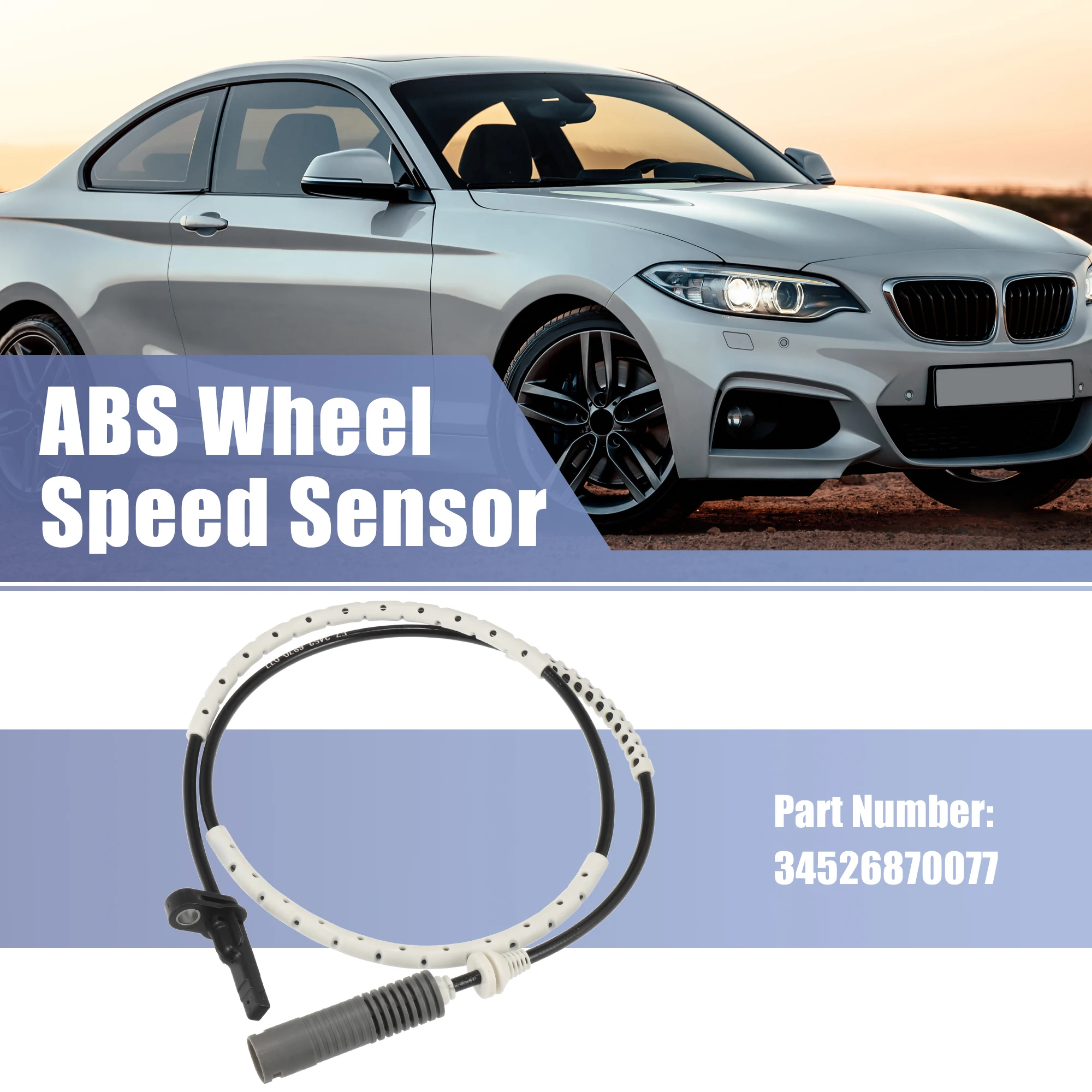 

UXCELL Датчик скорости колеса ABS задний левый и правый 34526870077 Замена для BMW 328i Base 3.0L L6 - Газ 2007-2013