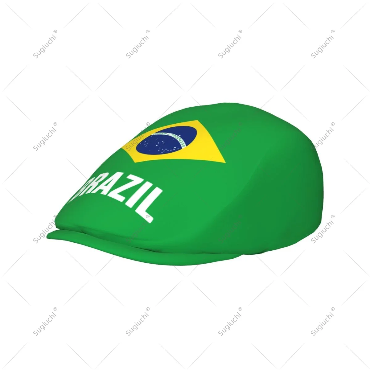 Forward cap Brazil Flag Men Women Flat Newsboy Driving Hat Cap Short Brim for Driving Daily visors hat