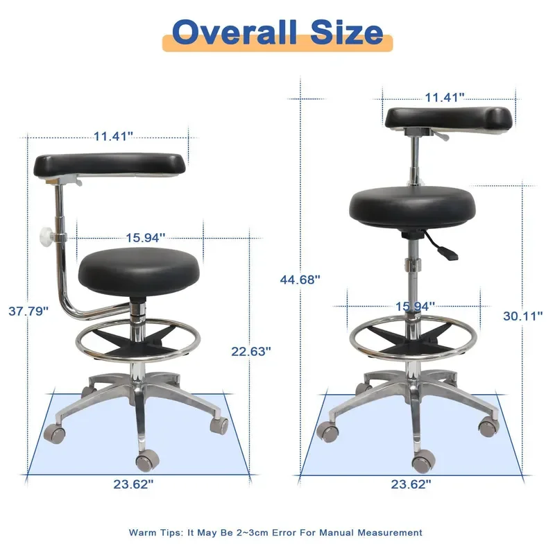 Adjustable Dental Chair with Armrest Rotating Lift Seat for Dentist Clinic Professional Beauty Salon Barber Hairdressing