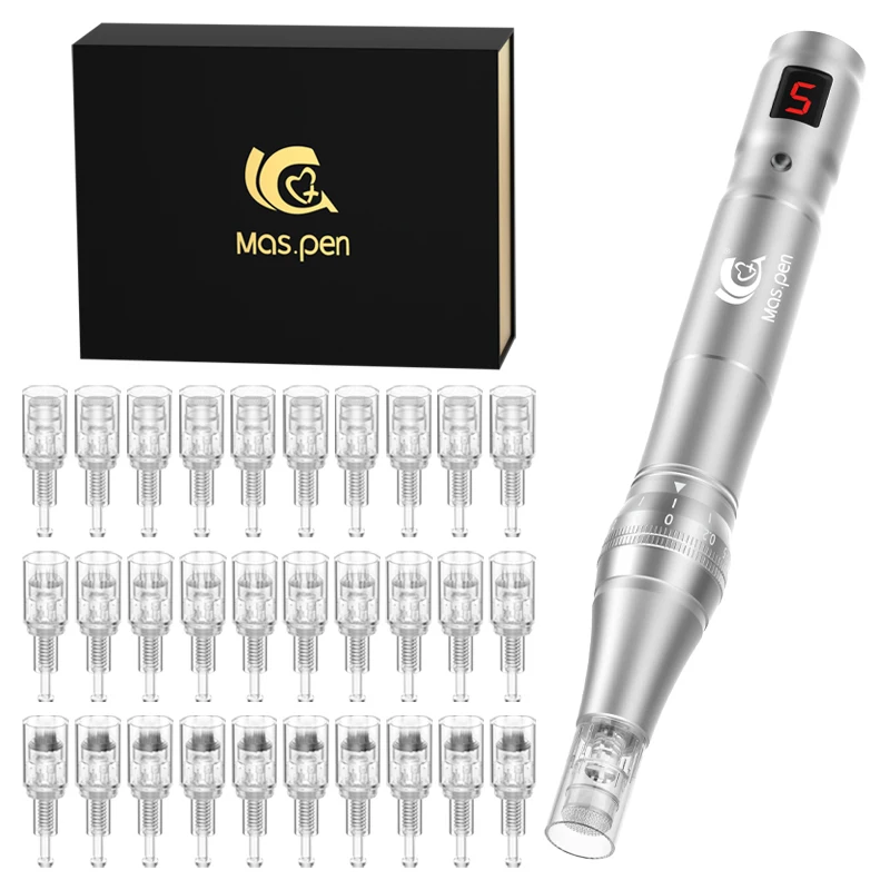 5 Speed Ultima Professional Microneedling Pen Wireless Electric Derma pen With 30PCS Cartridge Free Nano Replacement Tips