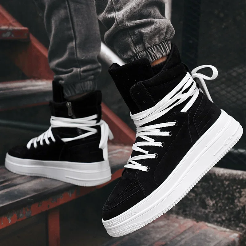 Men New Air Shoes Back To The Future Boots High-top Shoes Sneakers for Men Cowboy Boots Safety Fashion Shoes view 3