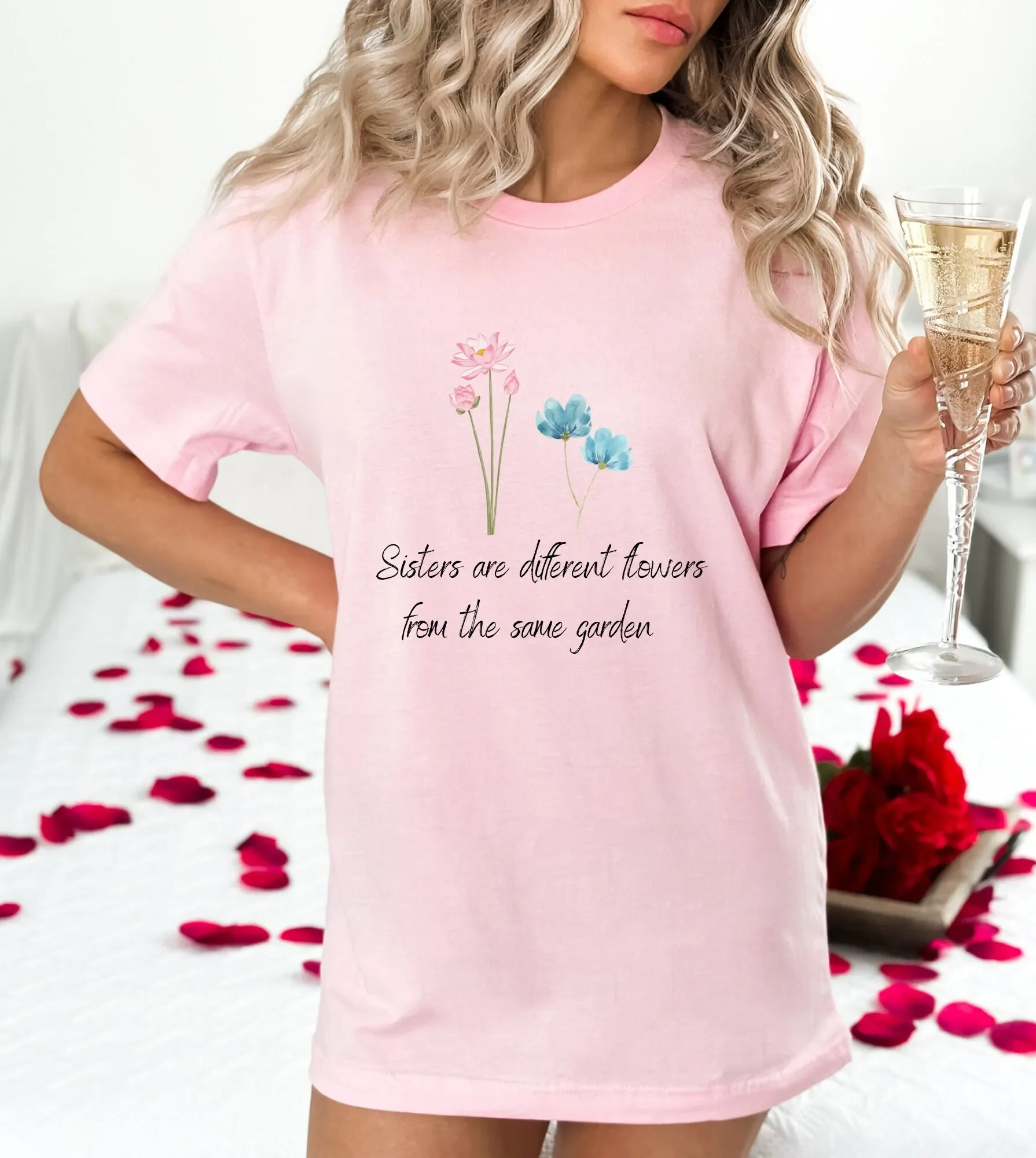 Sister Are Different Flower From The Same Garden T Shirt Birthday S Siblings Sweat Floral Hoodie