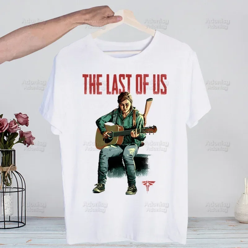 The Last of Us Joel Ellie  Harajuku T-shirts Summer Men Hip Hop Funny Print Tshirt Streetwear T Shirt Short Sleeve Tee Top