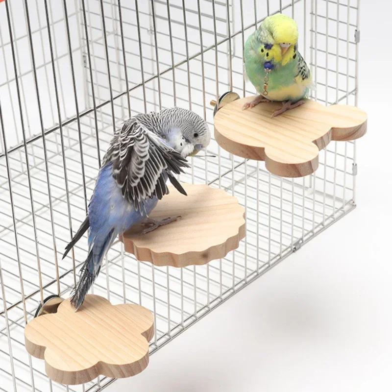 Bird Platform Board Parrot Wooden Springboard Multi-shape Shelf Stand Board for Cockatiel Hamster Gerbil Rat Budgie Parakeet