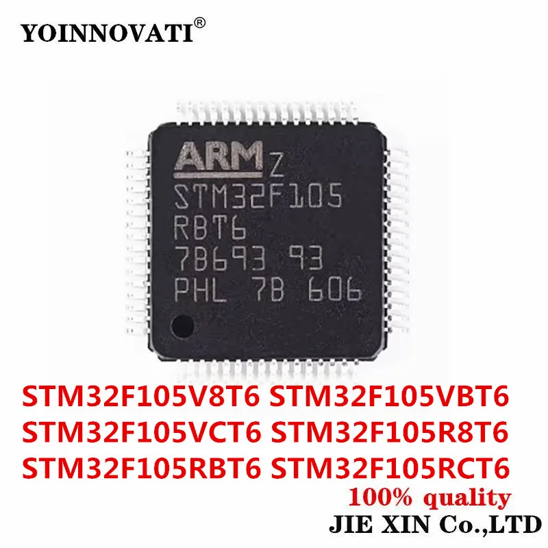 STM32F105V8T6 STM32F105VBT6 STM32F105VCT6 STM32F105R8T6 STM32F105RBT6 STM32F105RCT6 LQFP64 LQFP100 module Em Estoque Por Atacado