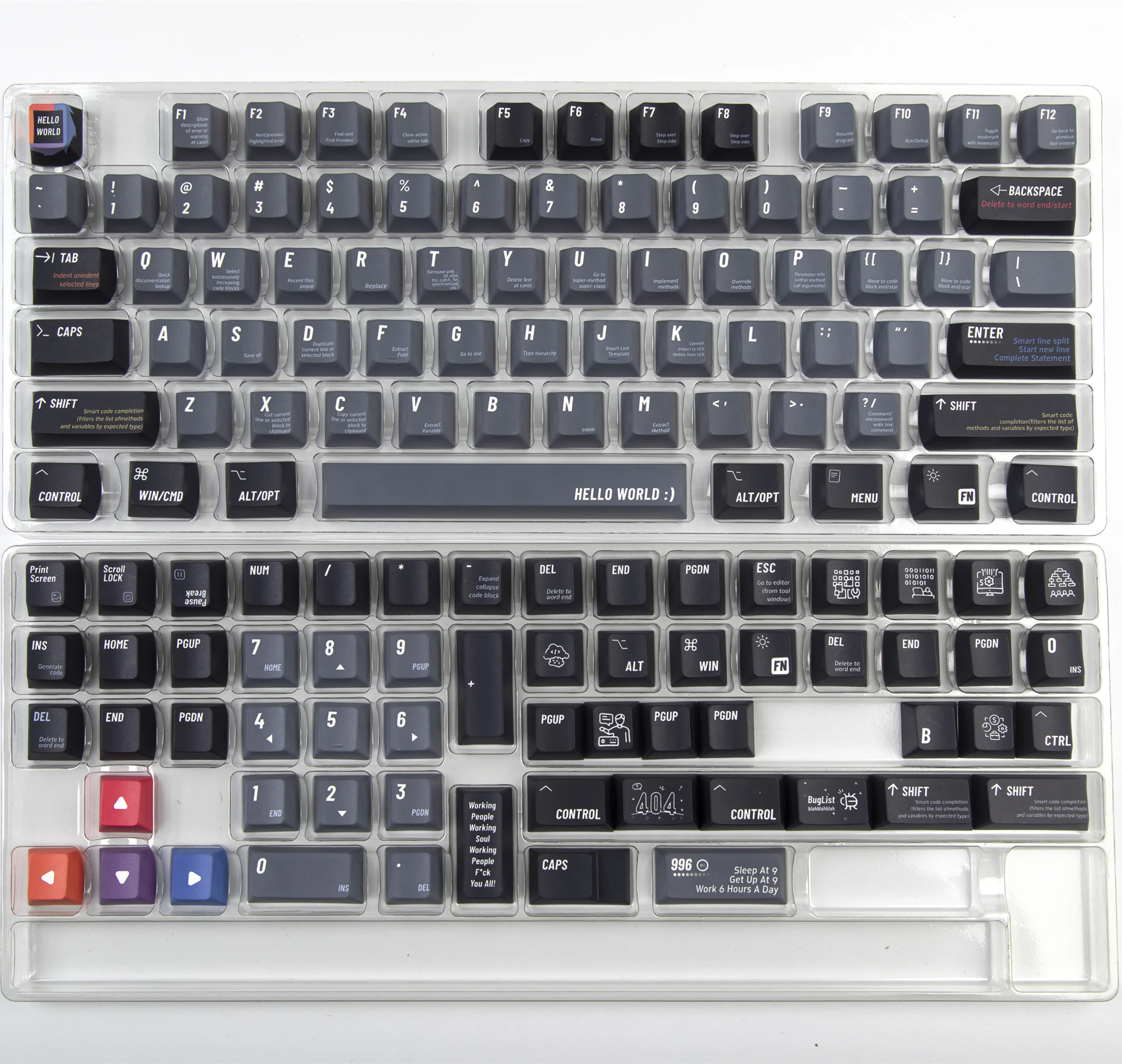 Programmeur Keycaps Monteur PBT Vijfzijdige Dye Sub 133 Toetsen Keycaps Voor Mechanische Toetsenborden ISO Layout 7U Anniversary Gift