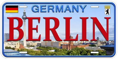 Berlin Germany TAG01 Novelty Car License Plate Aluminum