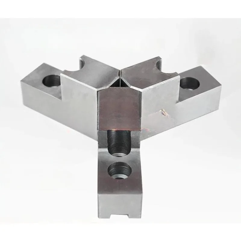 L-shaped Hydraulic Chuck 3-jaw Claw Heightened Soft Claw Hydraulic Claw Inner Support Outer Circle Package  5/6/8/10 Inches