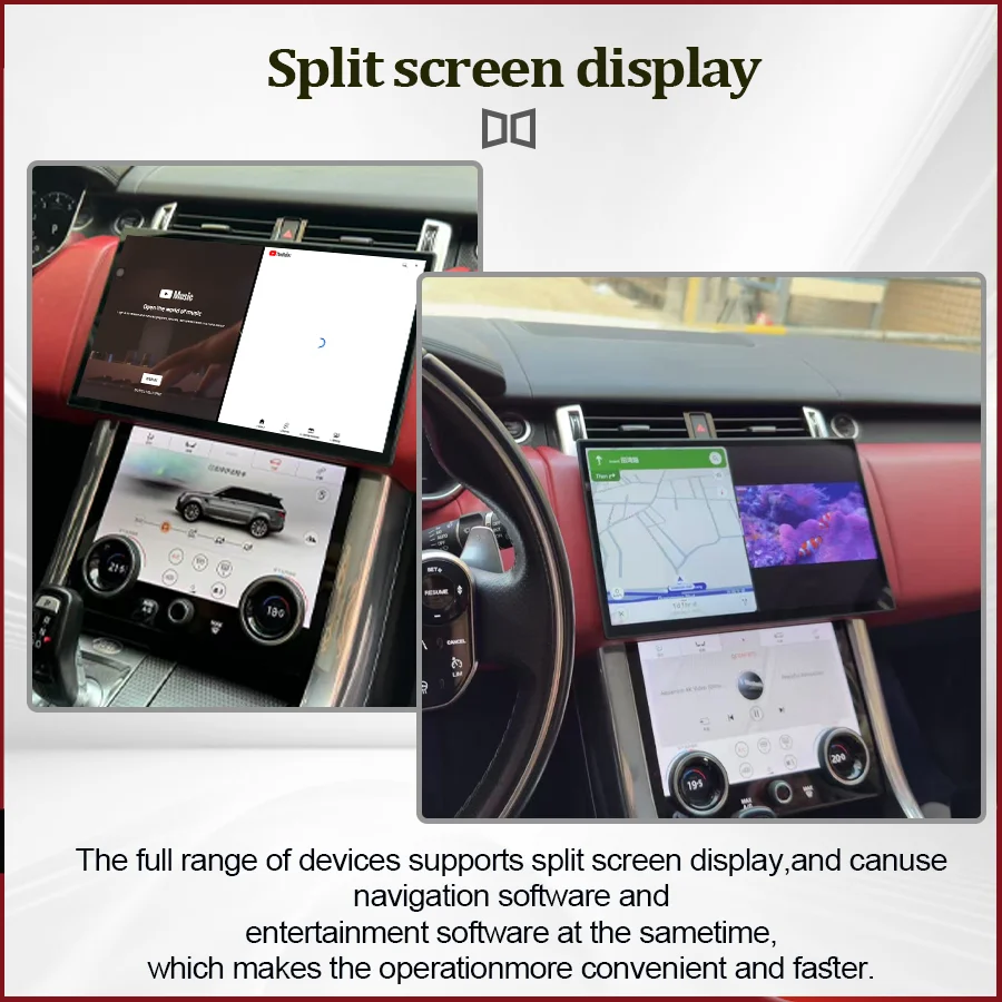 13.3 inch For 2018-2022 Range Rover Sport/ L494 /Vogue/ L405/Velar/L560 Android Radio CarPlay Smart Navigation Screen GPS