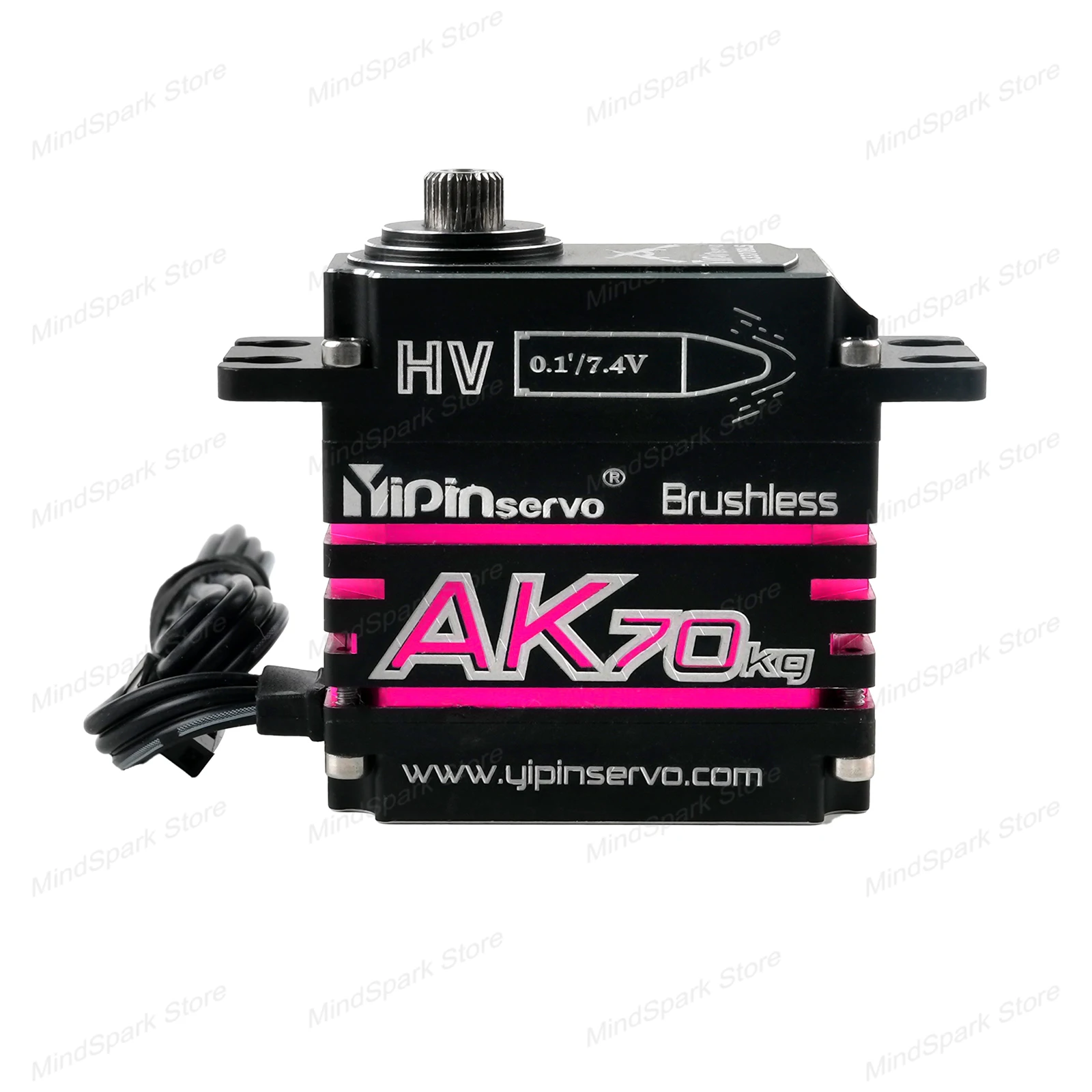 Servo digitale completamente in metallo Motore brushless da 70 kg Servitori di codifica magnetica controllabili con angolo di 180 gradi per velivoli per auto robot fai da te