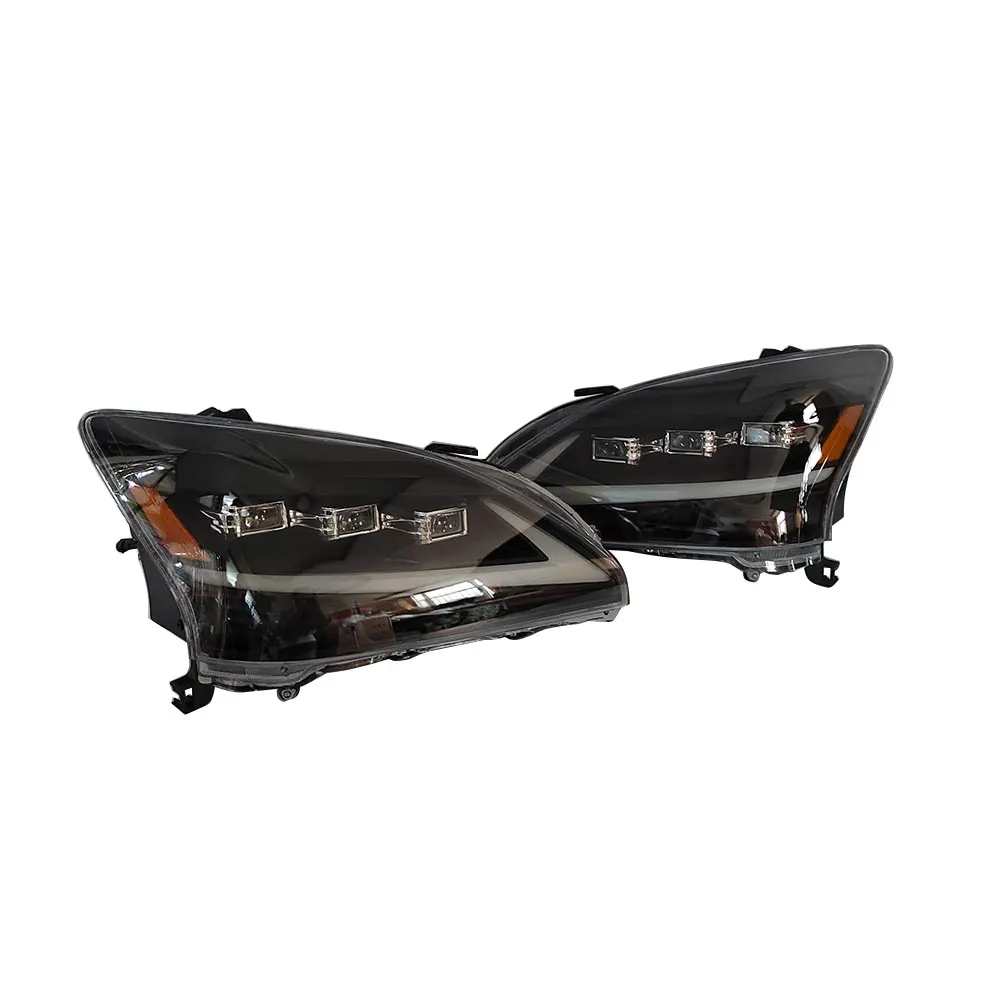 A Pair Headlamp Modified LED Smoked Black For Lexus RX330 Harrier MCU33 MCU38 2004 2005 2006 2007 2008 2009