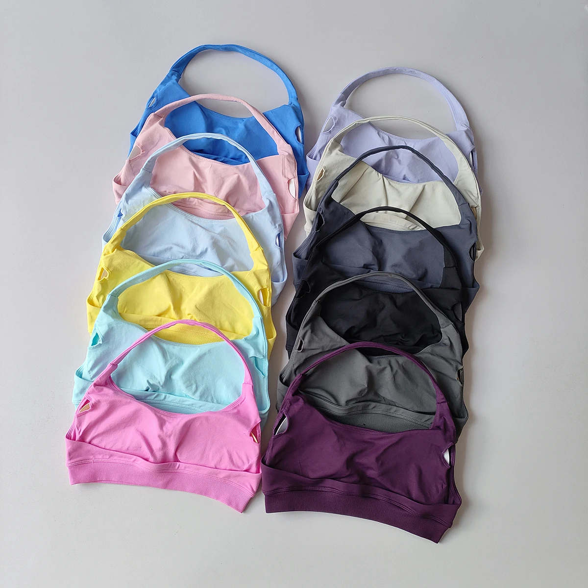 Damen Sexy Neckholder-Sport-BH, schnelltrocknend, Fitness, schöner Rücken, Training, Laufen, Sport-BH, bequeme Unterstützung, Yoga-BHs – Detail 17