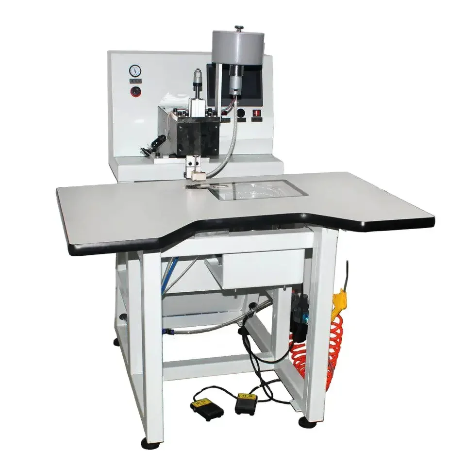 Macchina per bordare tende a doppia testa Macchina elettrica automatica per l'impostazione di perle per abbigliamento, cappello, jeans, gonne