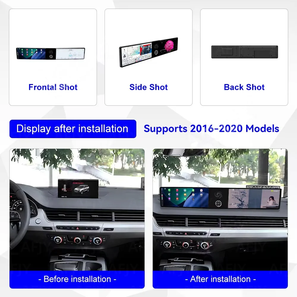 Dual Touch Screen Android 13 Carplay Car Radio For Audi Q7 2016 2017 2018 - 2020 Car GPS Navigation Multimedia Stereo Head unit