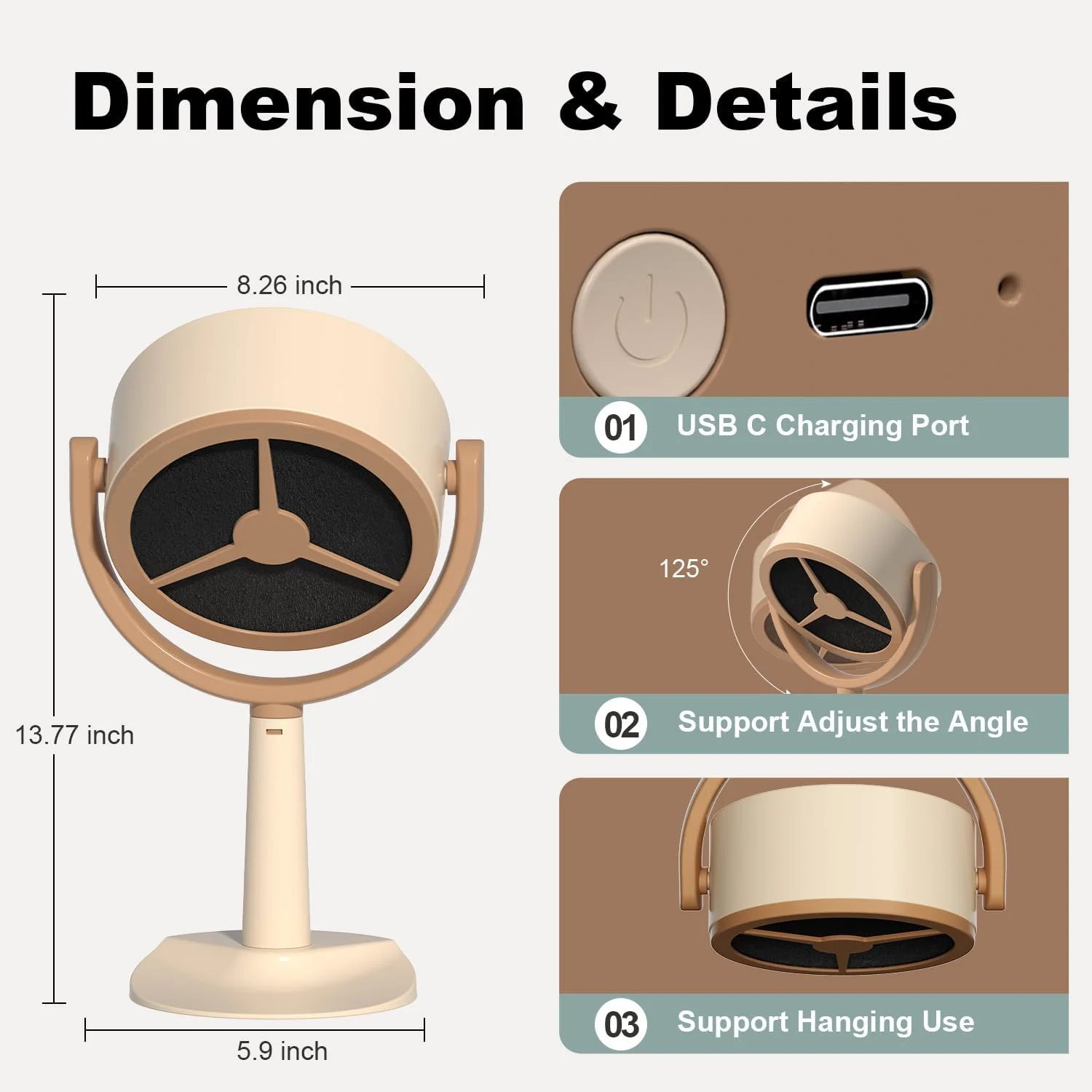 Cordless Desktop Range Hood with 2 Speed Exhaust Fan, Low Noise Rechargeable Portable Cooker Range Hood, Kitchen Exhaust Fan for