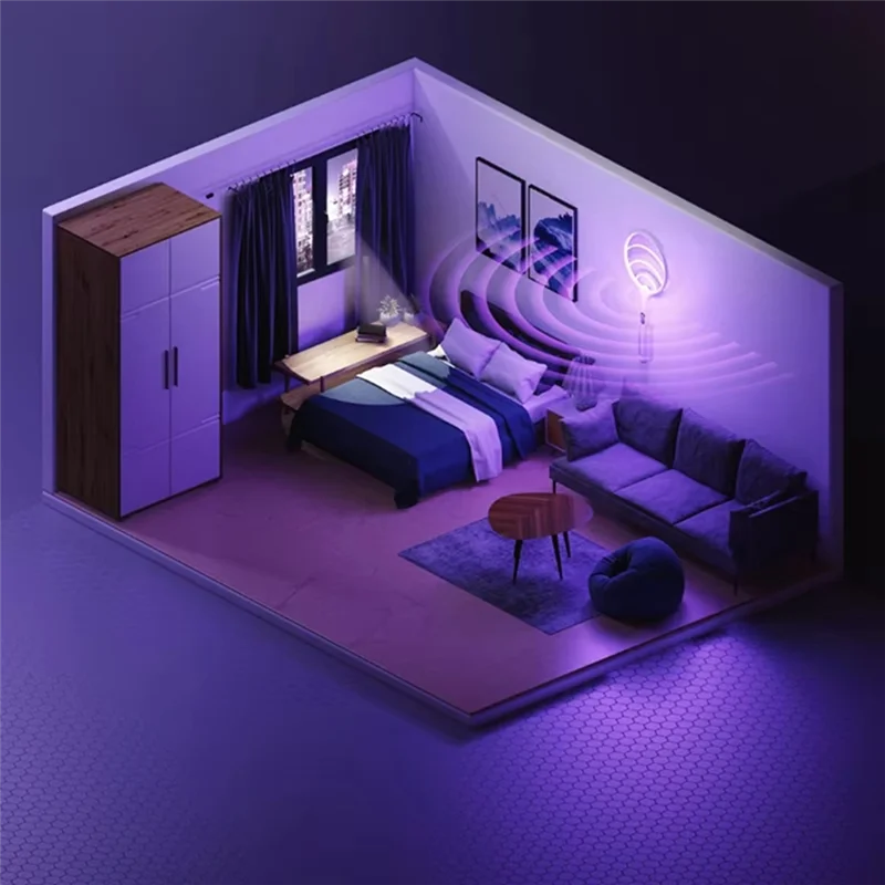 A05G-Smart LED Power Display Electronic Mosquito Swatter E3 Rechargeable 2000Mah Wall-Mounted Repellent Lamp