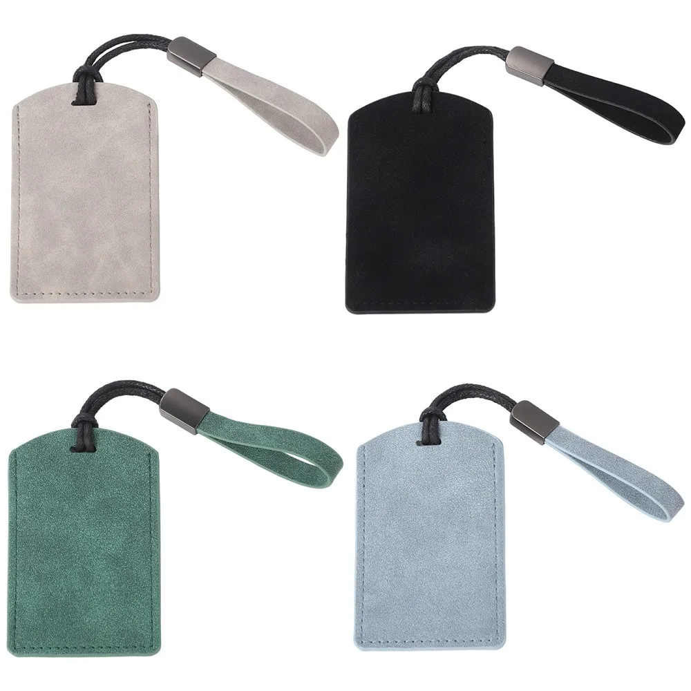 Portable Suede Key Card Holder Case Leather Protector Cover Card Holder Lightweight Mini Key Cover Auto Accessories