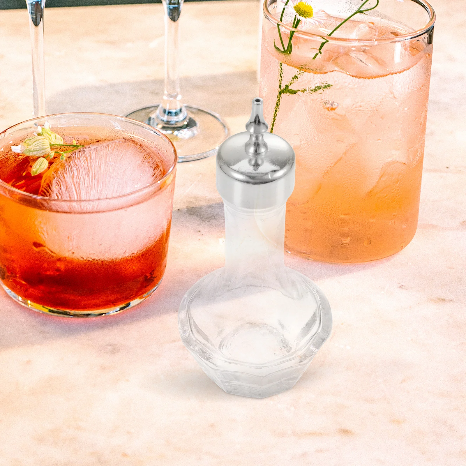 

30Ml Bitters Bottle Vintage Style Glass Cocktail Detachable Stopper Bar Tool for Bartender and Wine Lovers