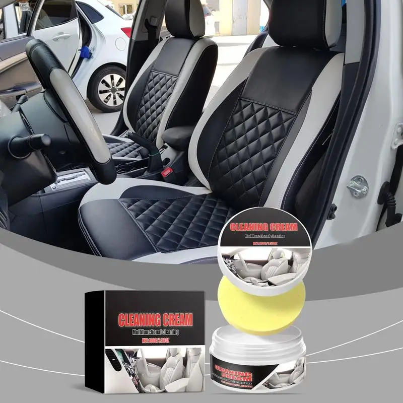 

Крем для ремонта кожи Кондиционер для кожи для салона автомобиля Губка в комплекте 100 г Очищающий бальзам для ремонта домашнего дивана Автокнистры