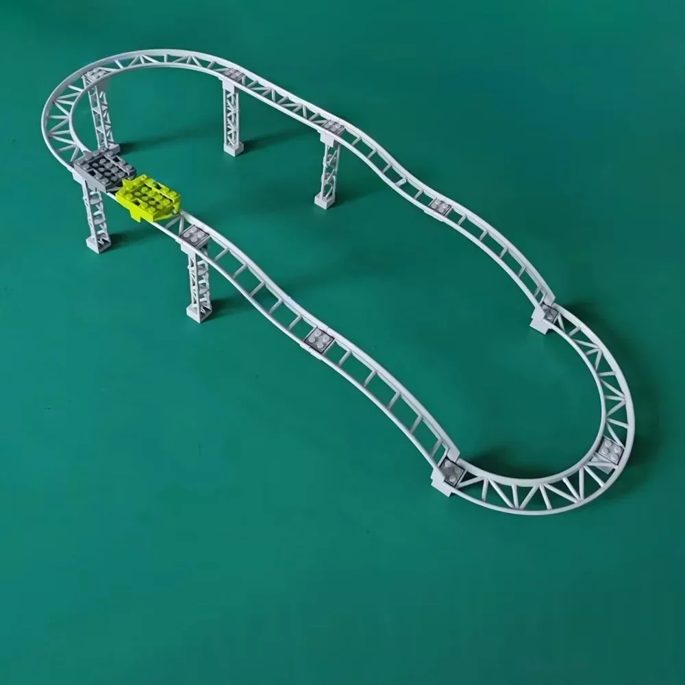 10PCS Track Roller Coaster Small Particle Technical Building Block Parts City Train Series 26022 25059 Compatible with LEGOeds