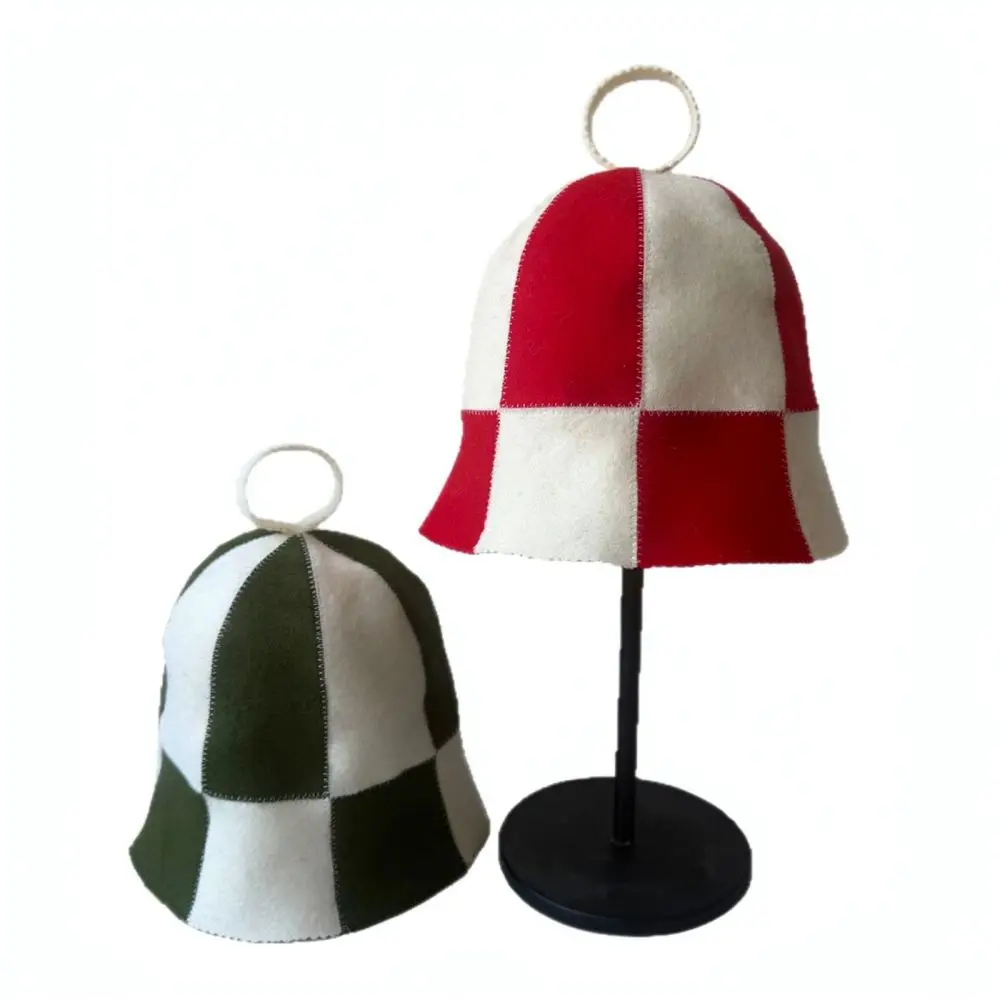 Natural Felt Sauna Hat Wool Heat Protection Cap For Russian Banya Spa Accessories Breathable Soft Protective Headwear