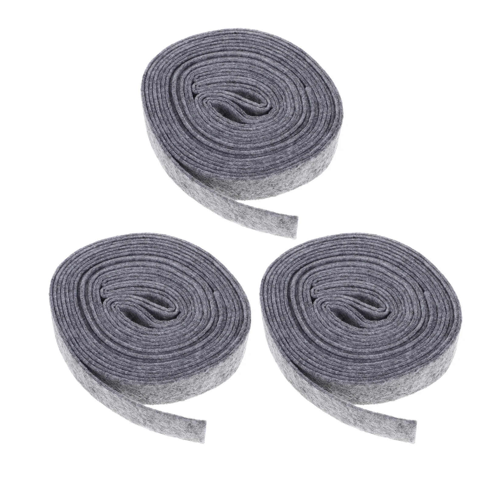 

3pcs Grey Felt Ribbon Roll 5.47 Yard Soft Craft Fabric Fade Resistant Sewing Trim For Diy Crafts Activities Christmas