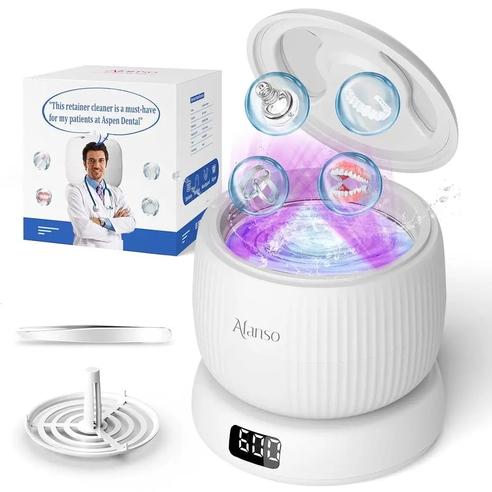 

Ультразвуковой очиститель UltraRetainer, 50 кГц, для ретейнеров, зубных протезов, капп, брекетов, 4 цифровых ультразвуковых очистителя UltraCleaners с функцией сушки.