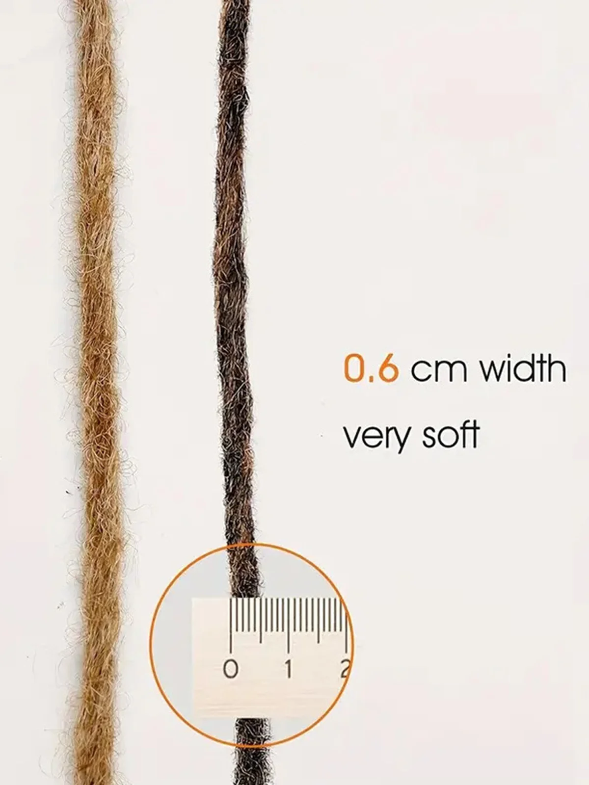 24" Straight Dreadlocks Clip-in Extensions | 10 Strands | Thin & Soft Synthetic Hair | Natural Look | Easy to Install