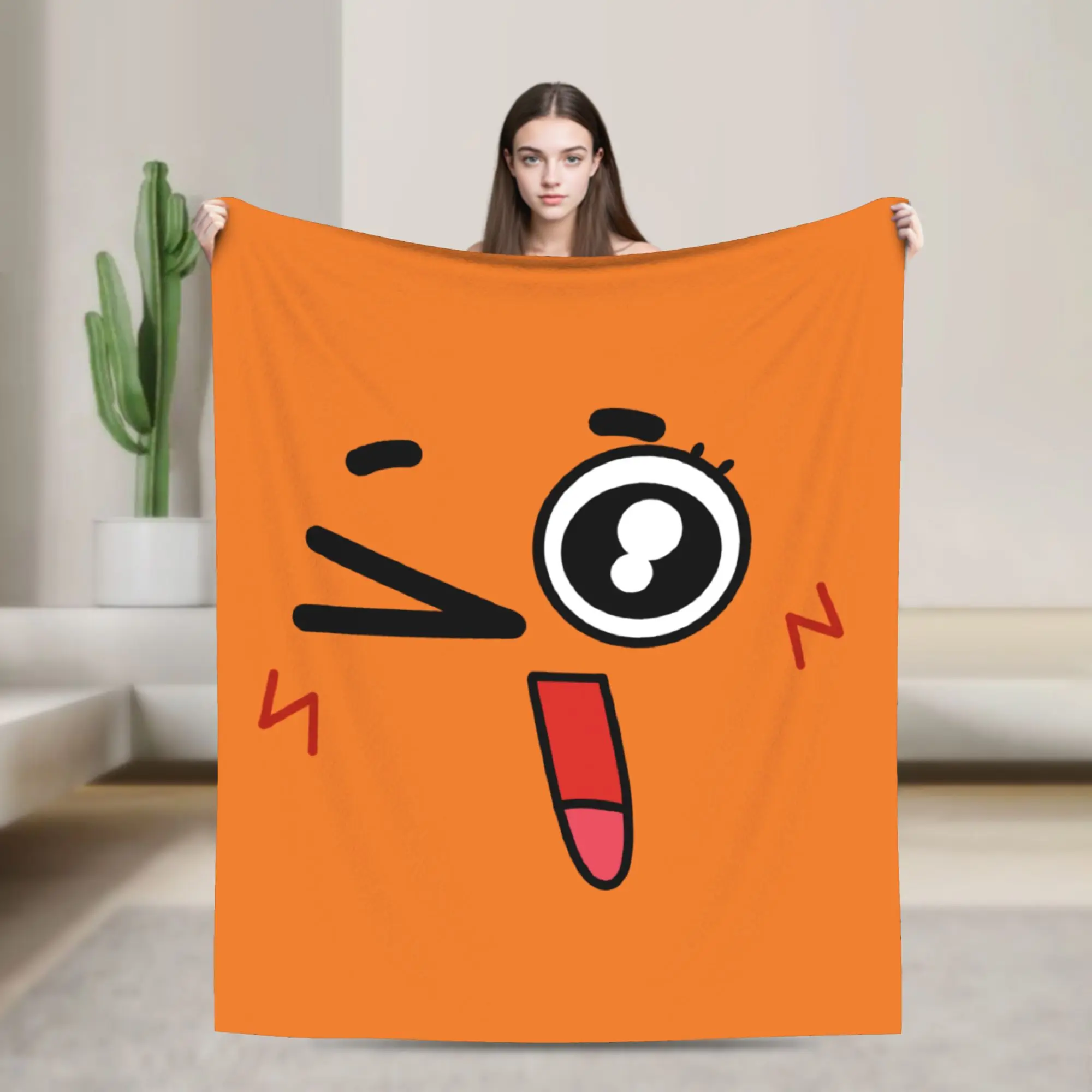 Darwins Face Flannel Throw Blanket Amazings Gumballs Blanket for Bed Couch Warm Plush Thin Quilt