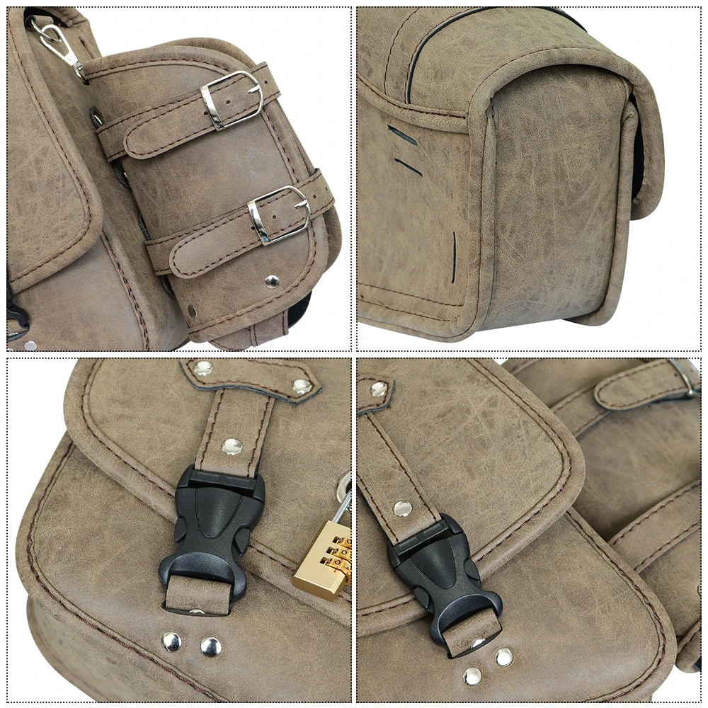 Saddlebag Side Bag Tool Bag for Honda for Yamaha Kawasaki Sissy Bar Compatible