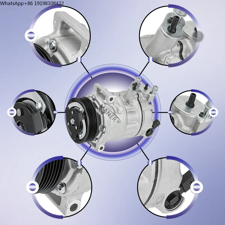 MANER Cooling System Air Conditioning Mini Compressor AC Compressor 1K0820859Q for VW Passat CC Jetta Beetle Tiguan Golf