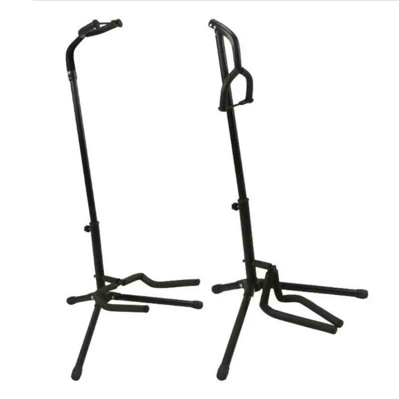 Portable Universal Guitar Stand - Collapsible Single Stand with Safety Lock for Travel - Compact Tripod Design