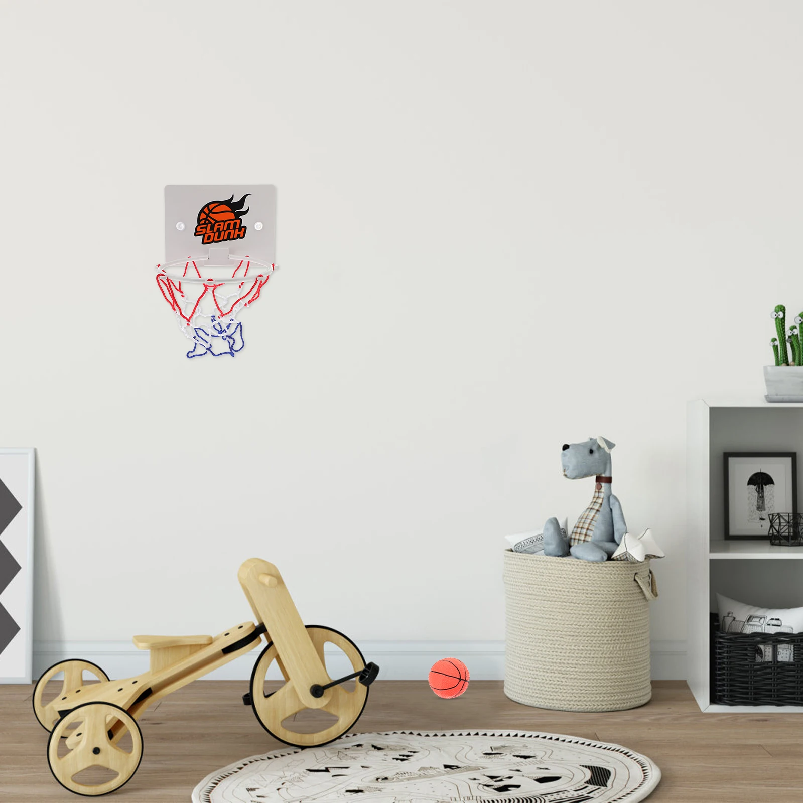 

1 Set of Wall Mounted Kids Basketball Board Mini Basketball Netball Indoor Basketball Play Set (Colorful)