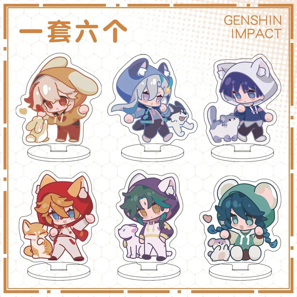 Anime Genshin Impact Tartaglia Venti Xiao Kaedehara Kazuha Wanderer Neuvillette Cosplay Ear series Acrylic Small Standing sign