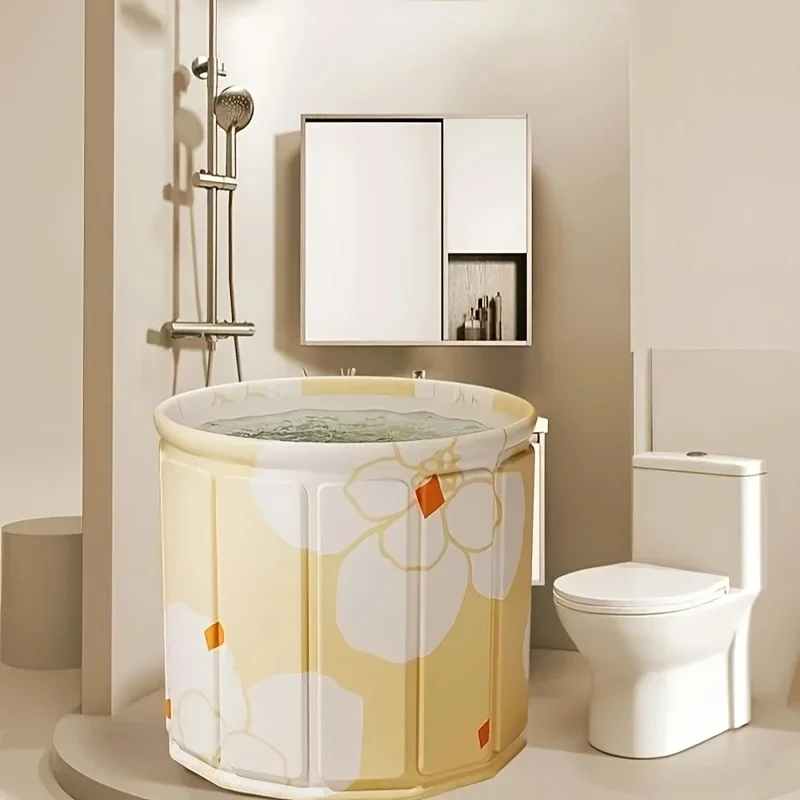 Portable Folding Bathtub, Durable PVC Inflatable Full-Body Soaking Tub, Easy Setup, for Home and Outdoor Use, All Seasons