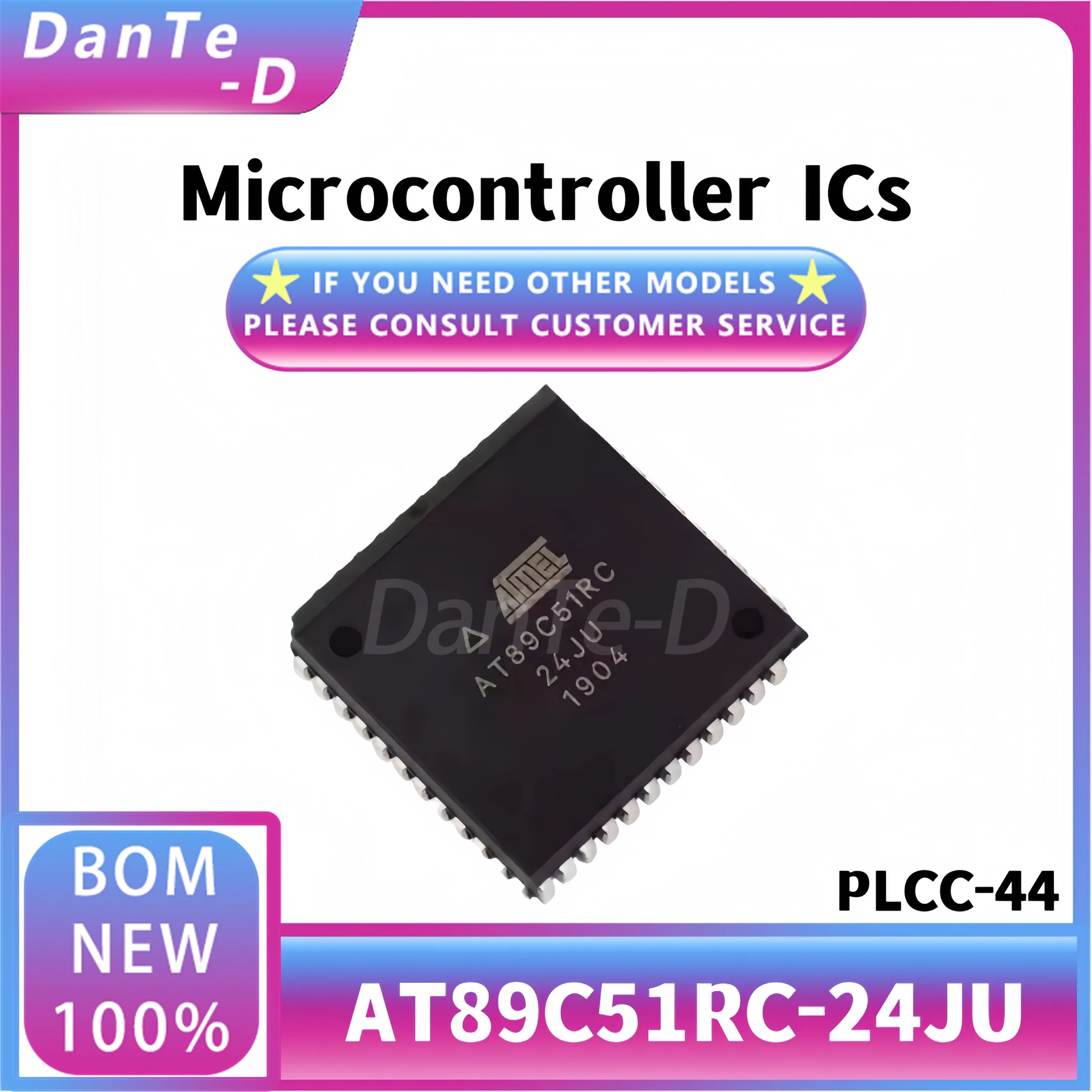 AT89C51RC-24JU AT89C51RC2-24JU PLCC-44 microcontroller chip original authentic