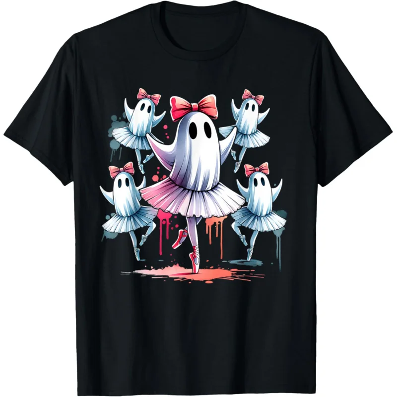 

Ballet Ghost Ballet Horror Dance Teacher Halloween Printed T-shirt