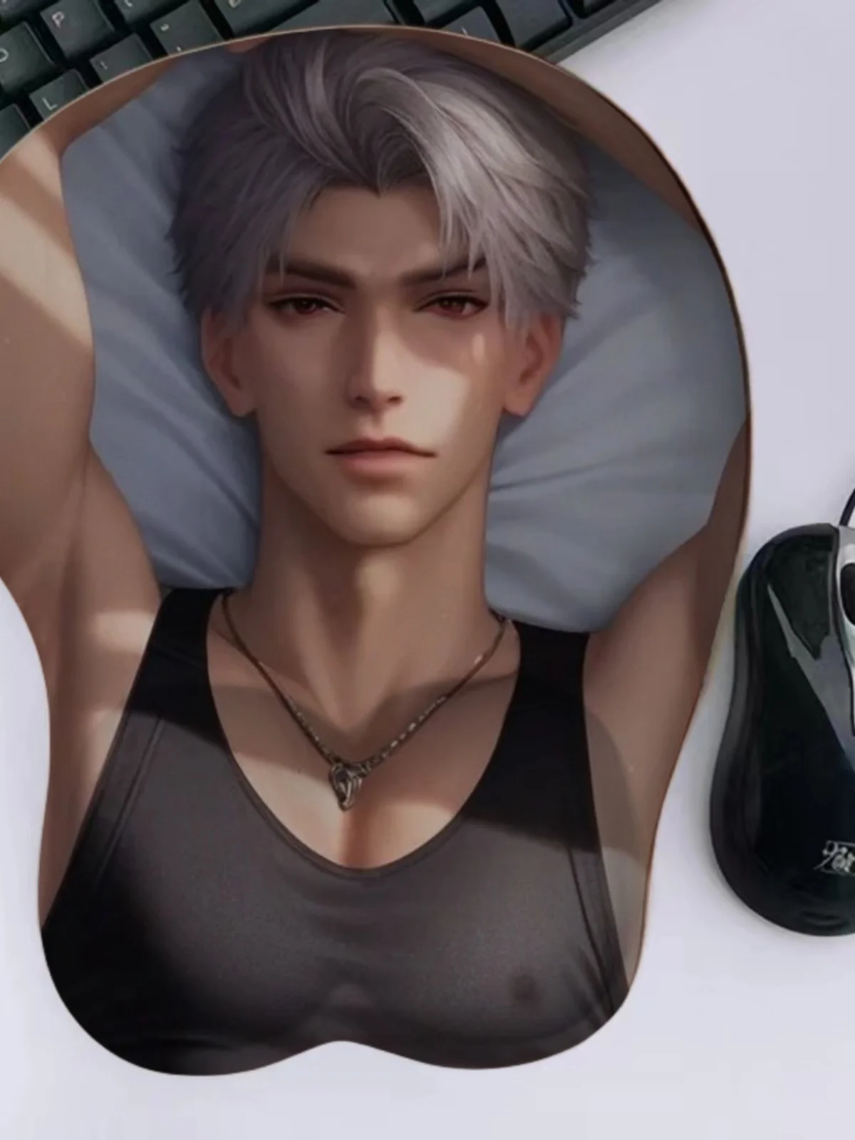 

Anime Love and Deepspace Sylus Zayne Cosplay 3D Pectorales Wrist Rest Mouses Pad Cartoon Desktop Playmat Mouse Mat Xmas Gift