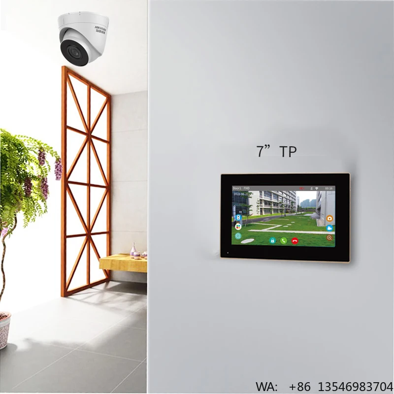 Video Doorbell Door Phone System HD Camera Kits Support Unlock Monitoring Dual-Way Intercom for Home Office Apartment
