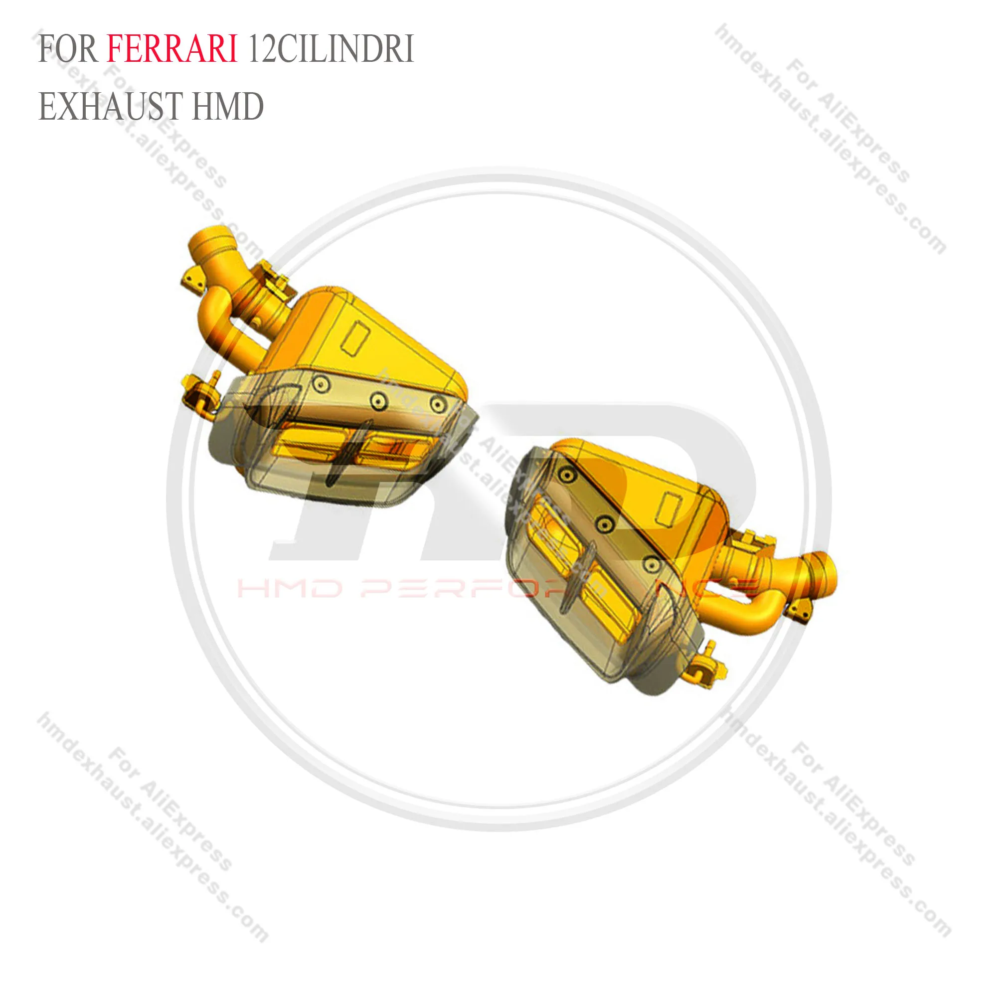 

Stainless stee Catback for Ferrari 12cilindri Without Valves HMD Exhaust System Performance Quality certification