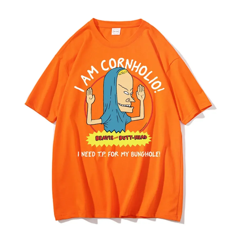 I Am Cornholio T-shirt Beavis Scary Art Gift Men Tee Short Sleeve Beavis and Butt Head T Shirt I Need T P for My Bunghole Tshirt