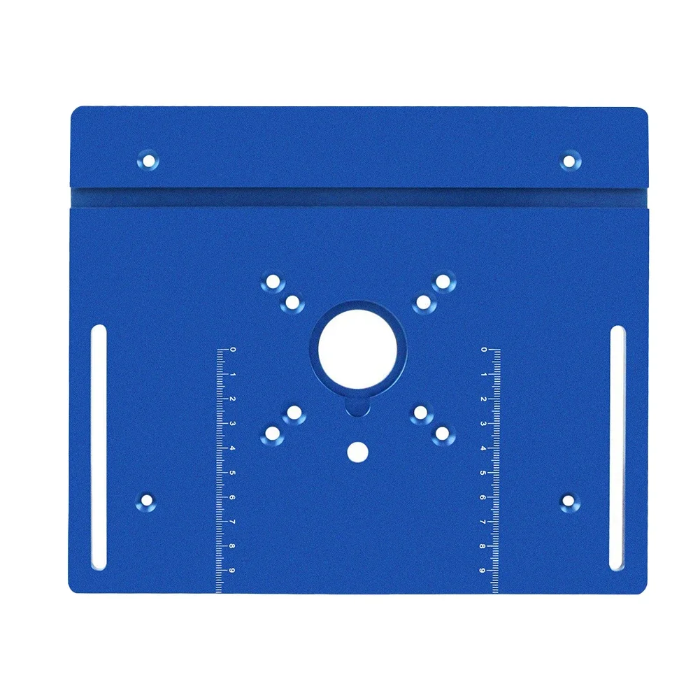 Aluminum Alloy Router Table Insert Plate Woodworking Trimmer Electric Wood Milling Flip Plate Replacement Parts