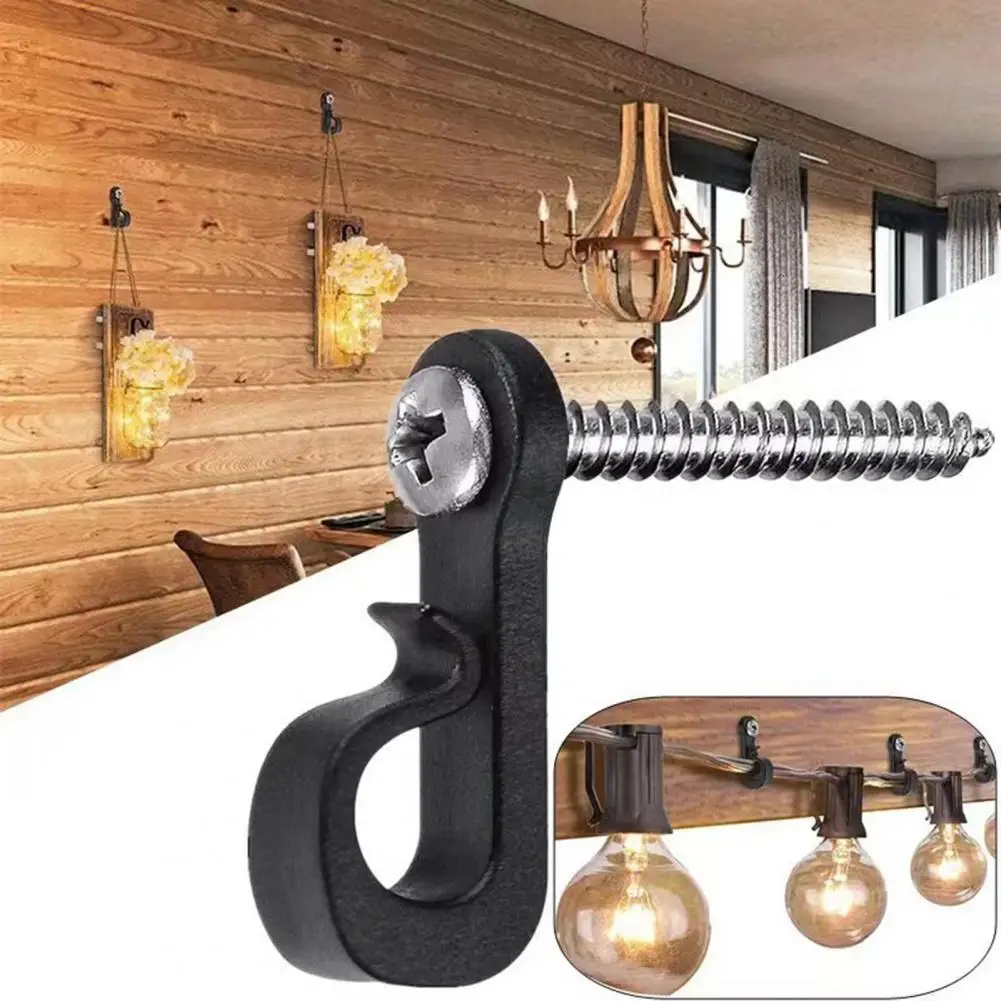 Christmas Light Hooks Plant Cabinet Ceiling Hook Stainless Steel Screw Hook Concrete Wall Hoo for String Lights Garden Decor view 2